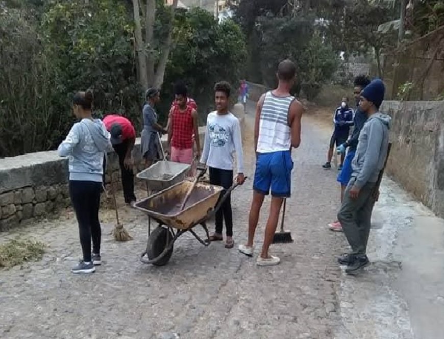 Jovens do Lem colocam mãos à obra na limpeza da localidade