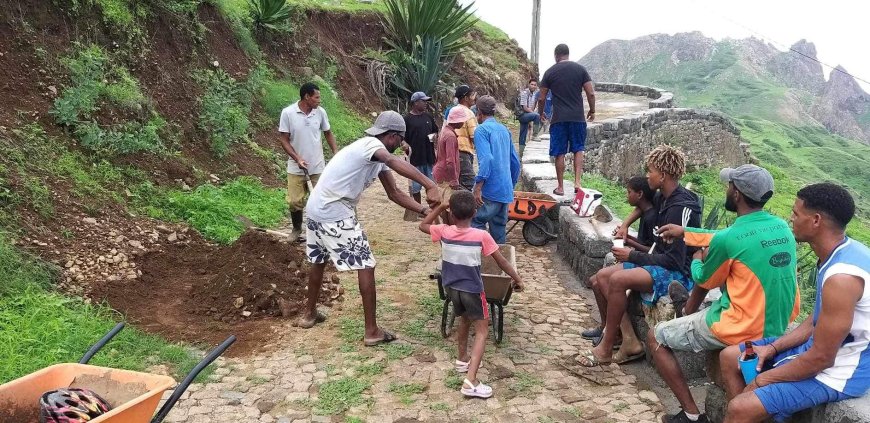 Câmara Municipal da Brava Agradece o "Djunta Mom", uma união de esforços em acção cívica para  a limpeza da estrada de acesso à localidade de Braga.