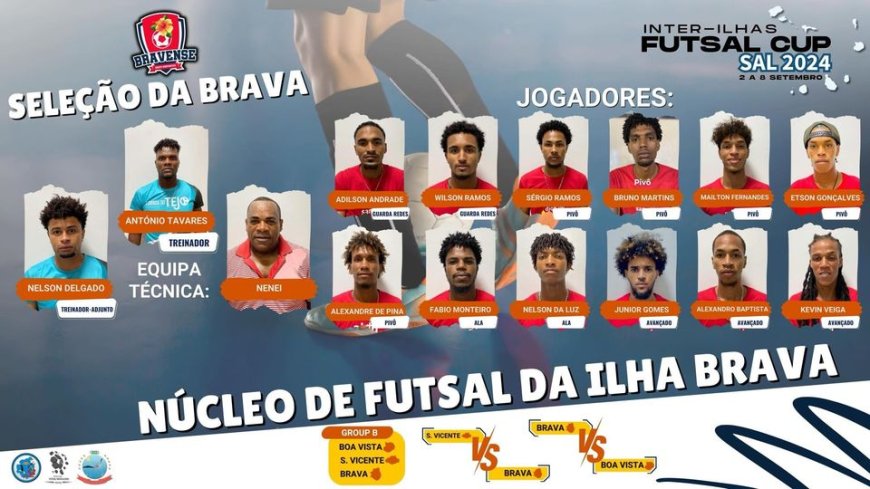 A Seleção de Futsal da Brava Estreia no Torneio Interilhas com Atuação Brilhante, Mas Enfrenta Derrota