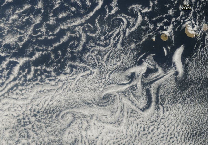 Rare Phenomenon: Cloud Swirls Recorded Near Cape Verde